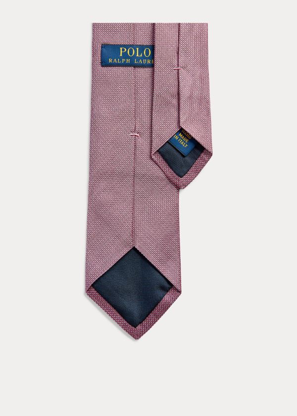 Corbatas Polo Ralph Lauren Hombre Rosas / Blancos - Pin Dot Silk Narrow - SMQEW3912